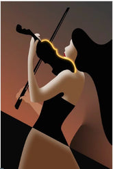 Violin Player Wall LED Art